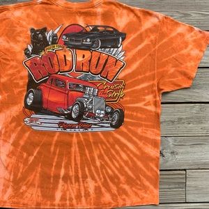 Vintage Y2K NASCAR Hot Rod Racing Custom Tie Dye Shirt